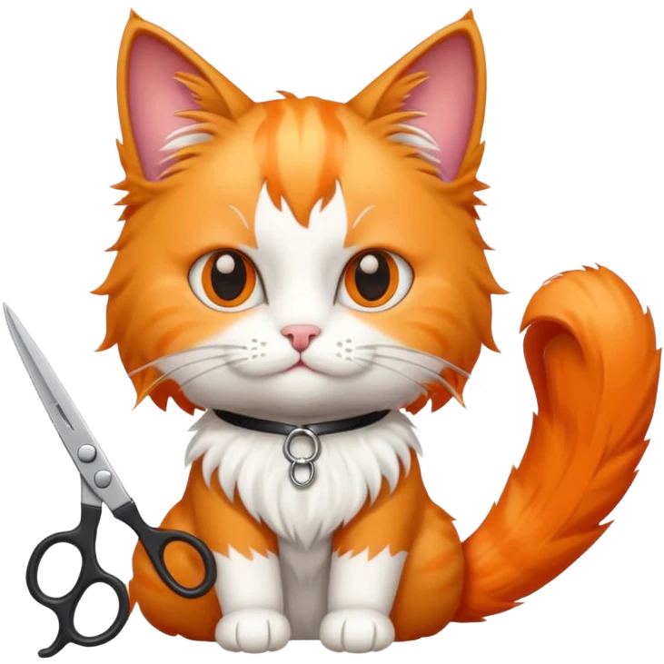 Hairdressing cat emoji