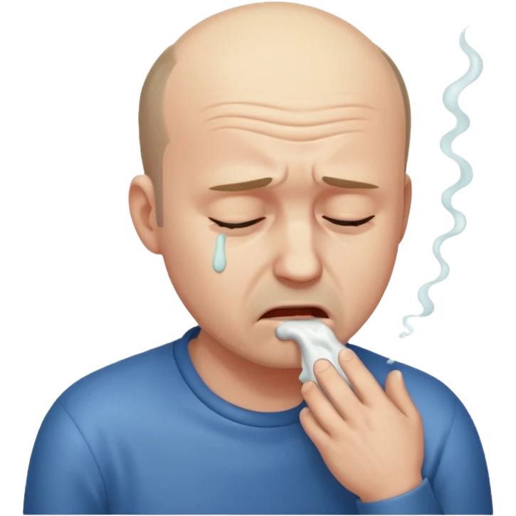 idiot balding vomiting emoji