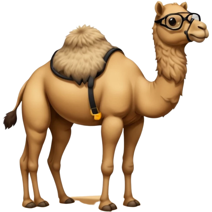 camel with black glasses emoji