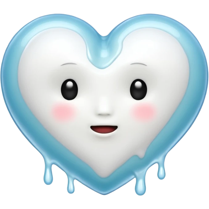 white heart slime (no face) emoji