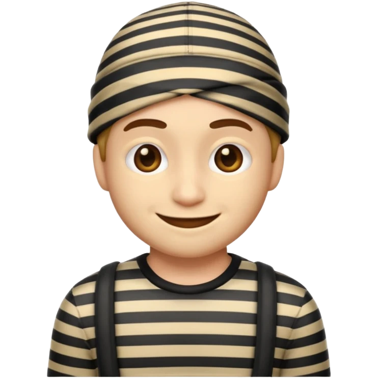 A theif robber emoji,Stripped shirt. emoji