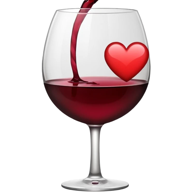 simple heart emoticon, minimal design, wine color, suitable for wine score, transparent background emoji