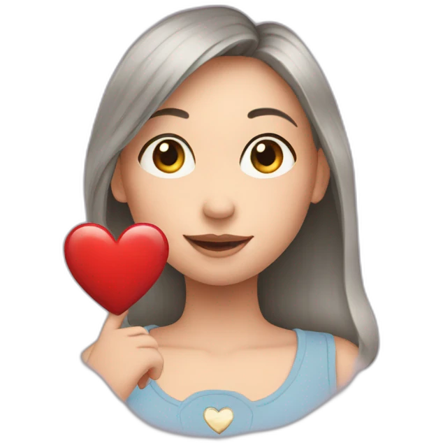heart with girl  emoji