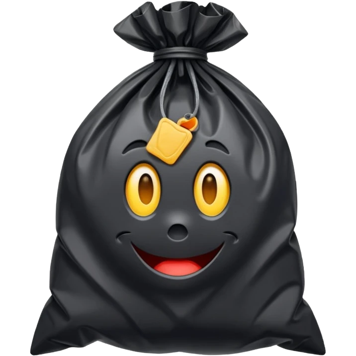 Bag Plastic black emoji