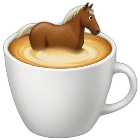 horse coffee emoji