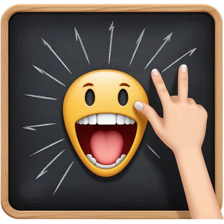 Nails scratching chalkboard emoji
