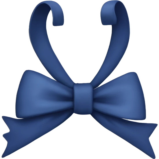 One singular indigo bow emoji