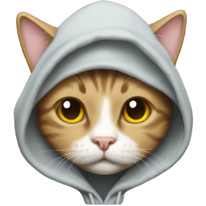 Cat worning a hoddie  emoji