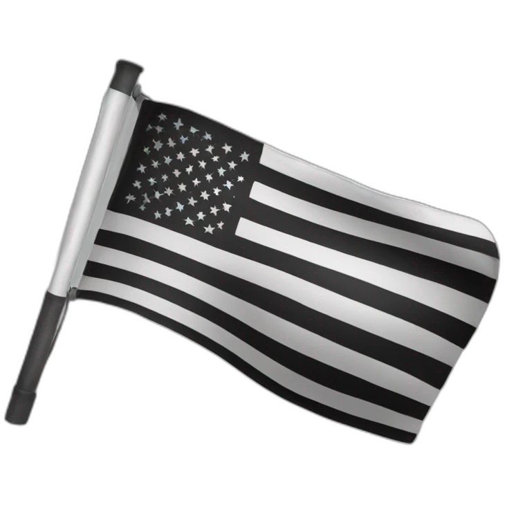 Black and White flag emoji