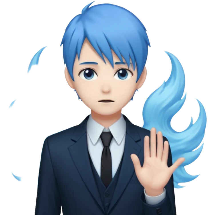 ethereal-pastel-transparent-translucent-gorgeous-spectral-dark-greyish-blue-whitish-gloomy-spectral-anime-poltergeist-man-with-blue-hair-with-a-beautiful-black-suit emoji
