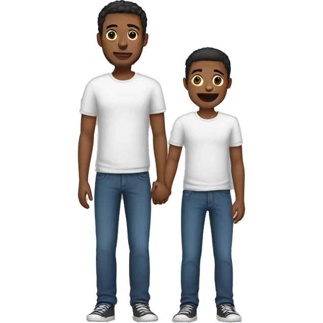 Son and father whole body emoji