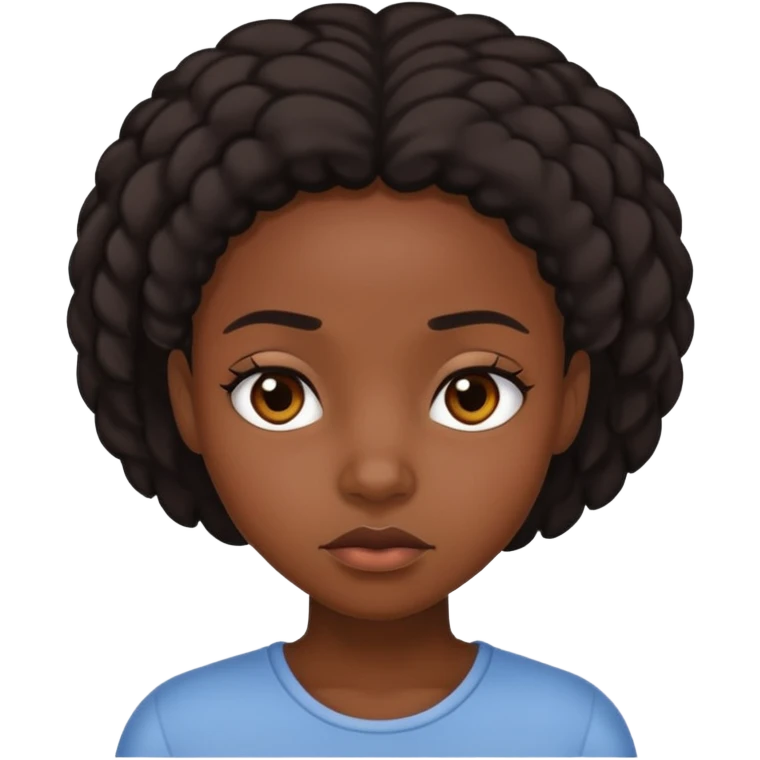 Black girl saying sorry emoji