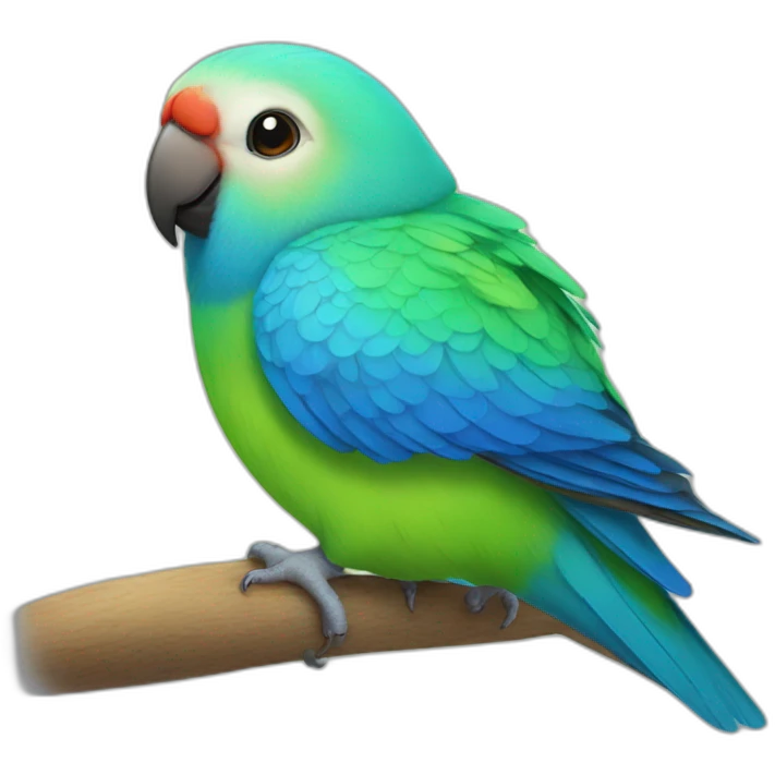 Blue masked lovebird emoji