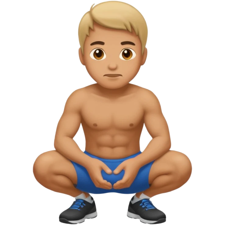 Man squatting emoji