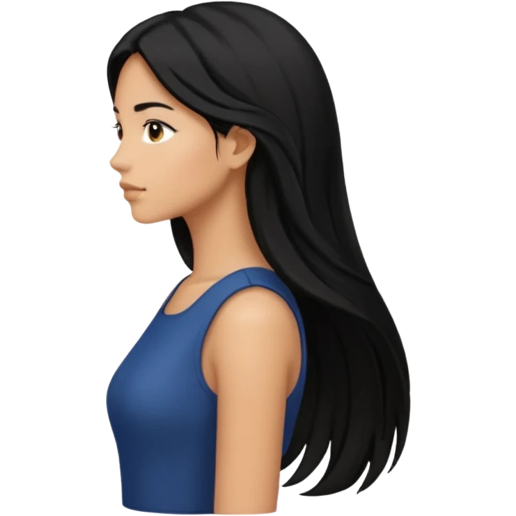woman side profile standing emoji