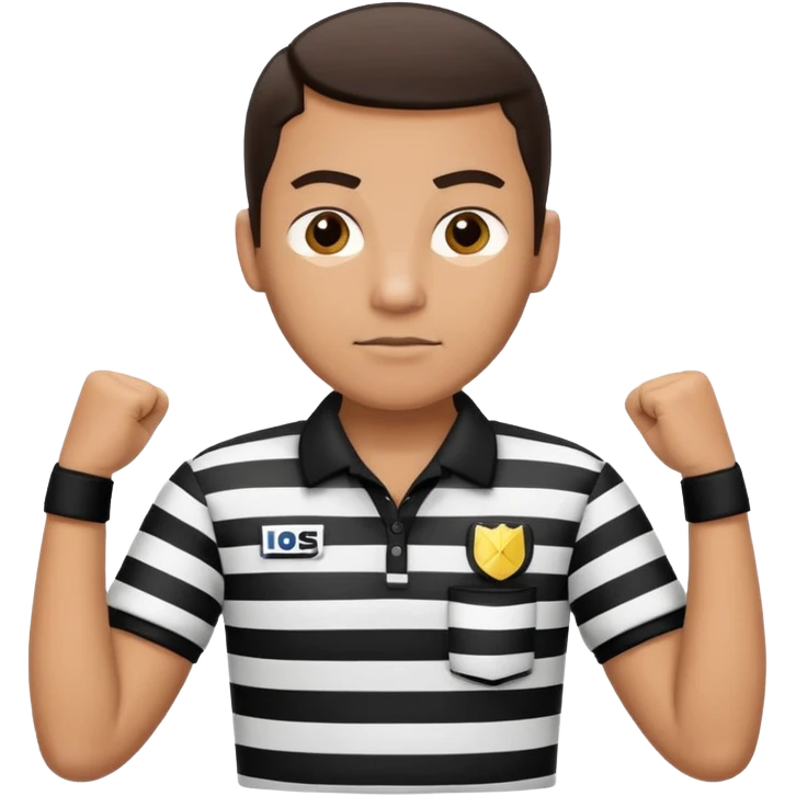 referee with crossed arms up emoji