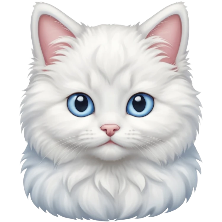 a sitting fluffy kitten  emoji
