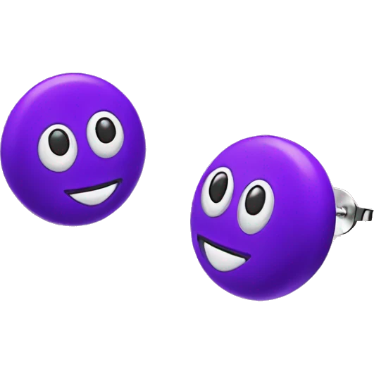 Purple earrings emoji