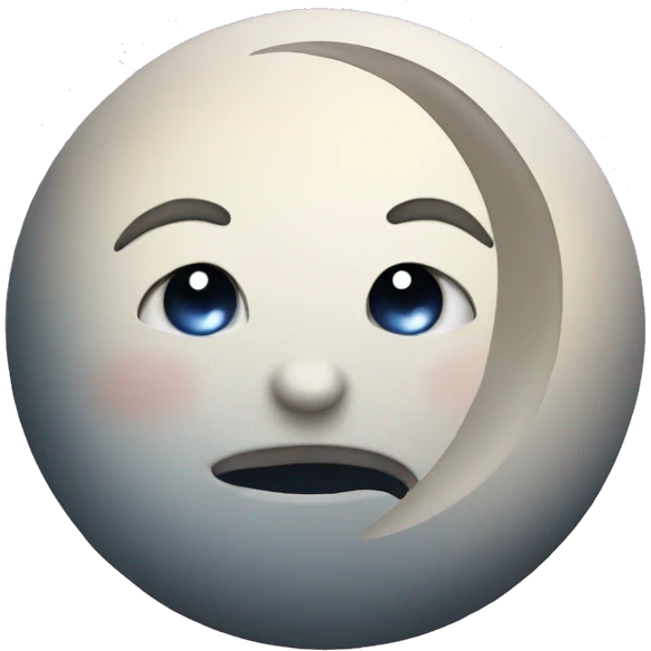 Moon astrology symbol with cute face emoji