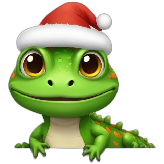 lizard santa emoji