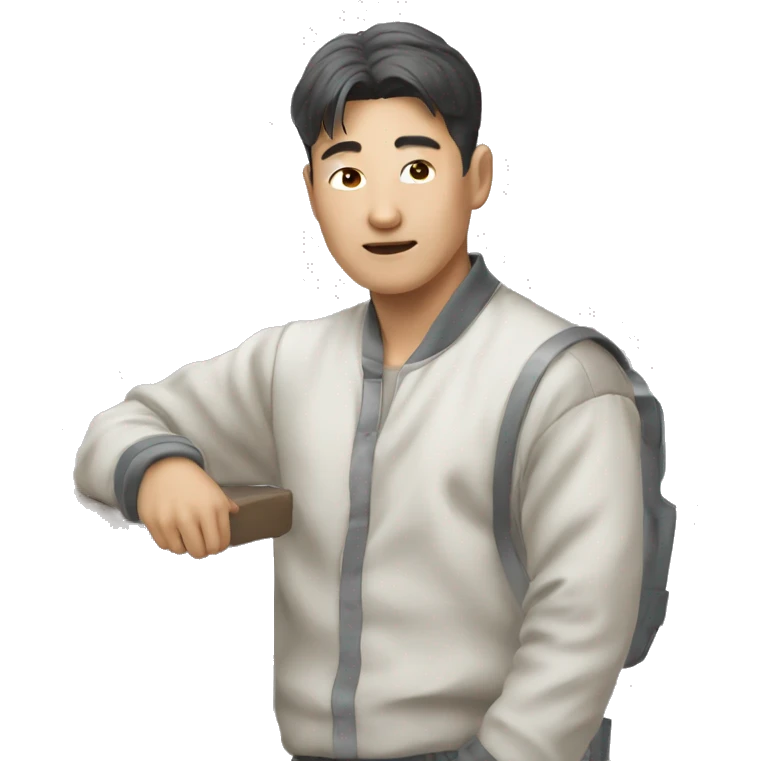 고양이가 자신의 꼬리를 핥는 모습 emoji