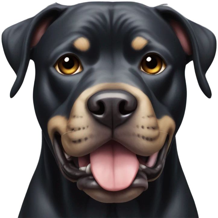 Black Pitbull lab mix emoji