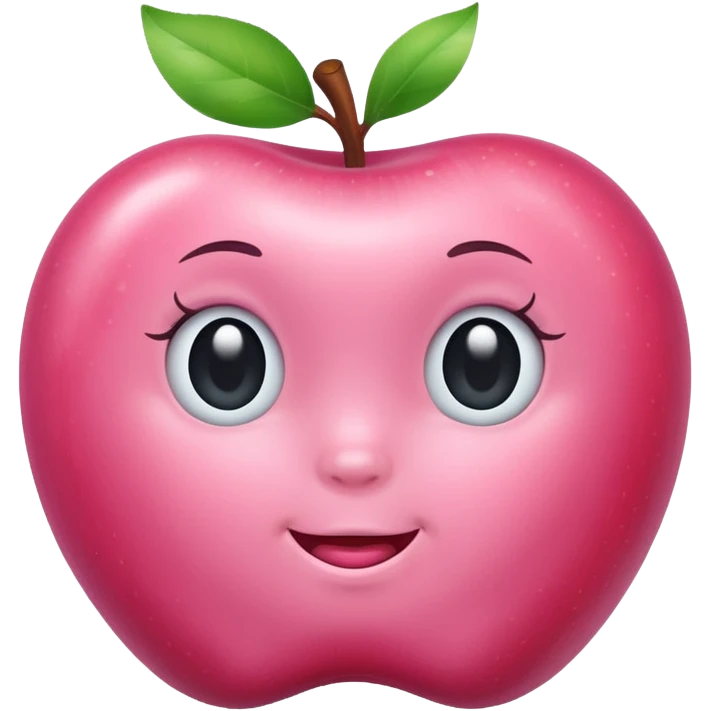 baby pink colored apple emoji