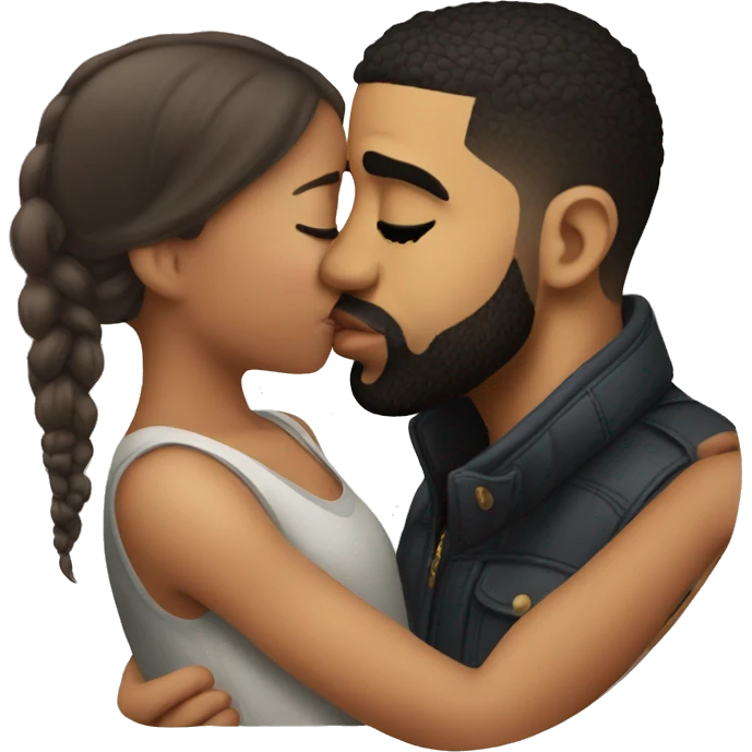 drake kissing a his daughter on cheek emoji