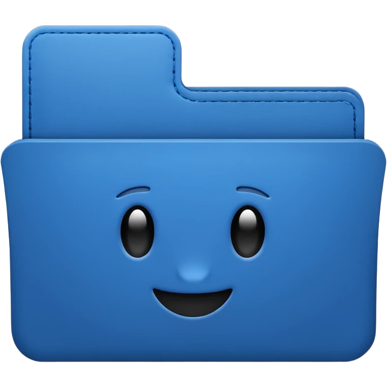 블루 컬러의 폴더 (세련되게) emoji