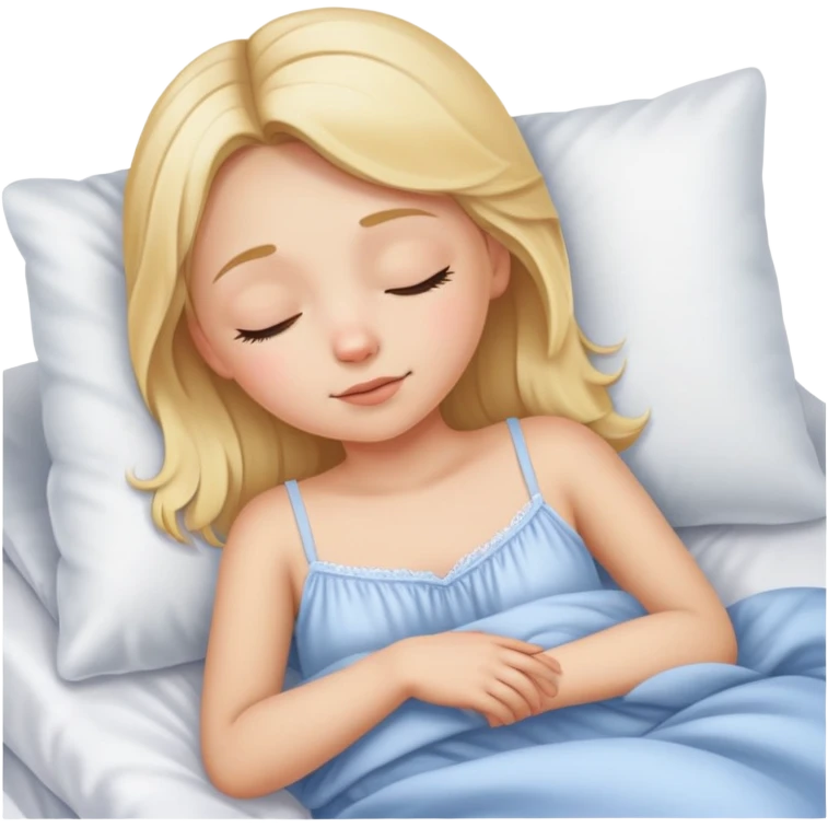 Daughter in bed sleeping  emoji