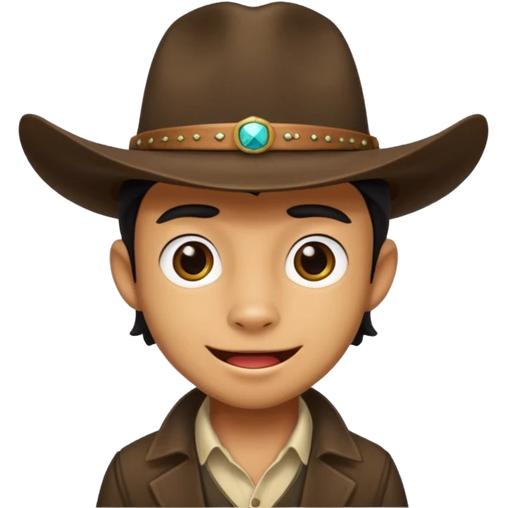 toothless dogman wearing a stetson emoji