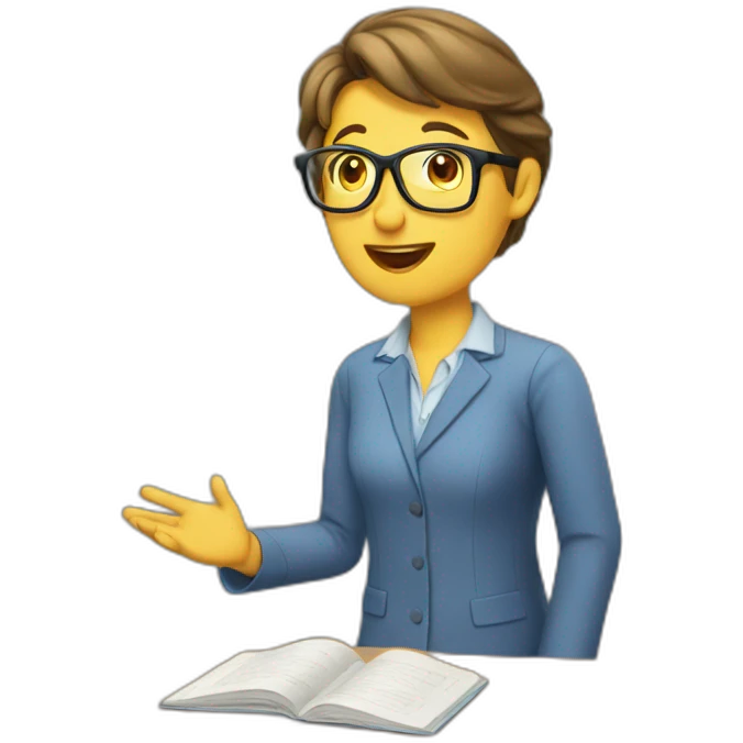 Teacher explaining emoji