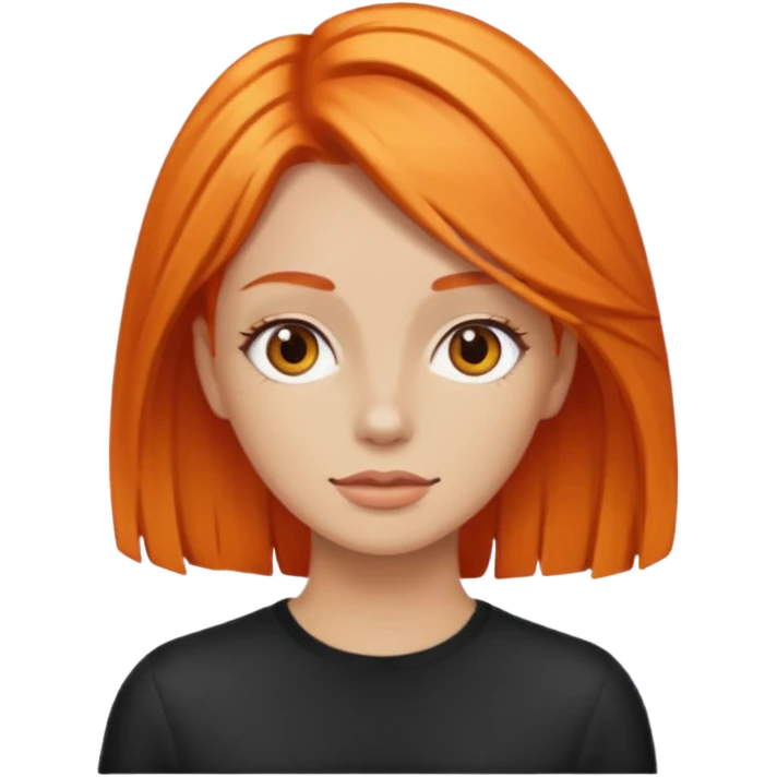 Hair salon orange hair emoji