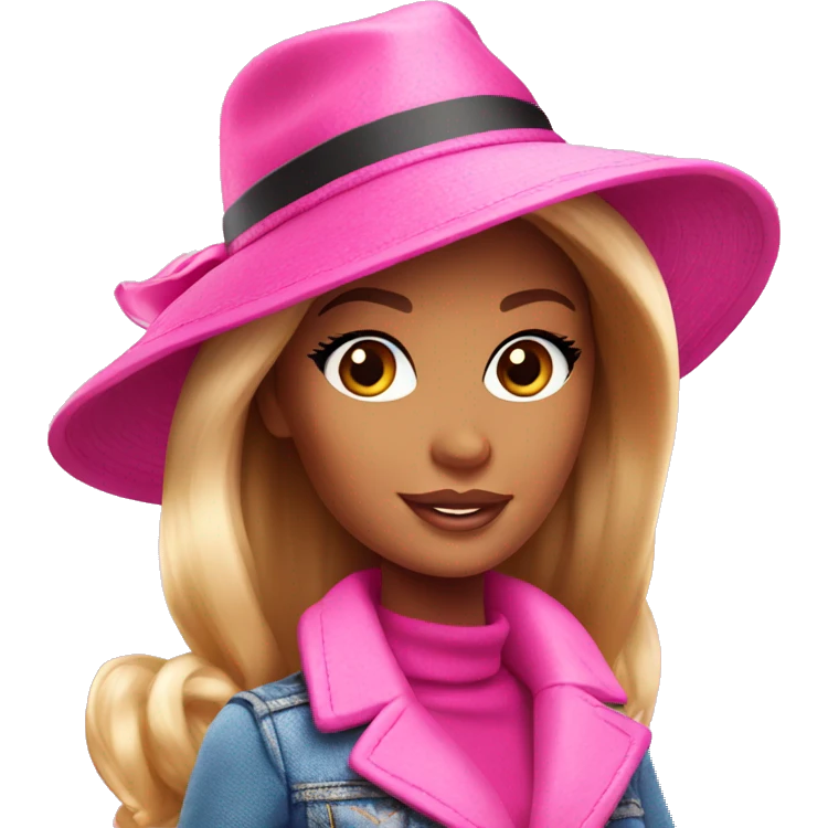 barbie with hat emoji