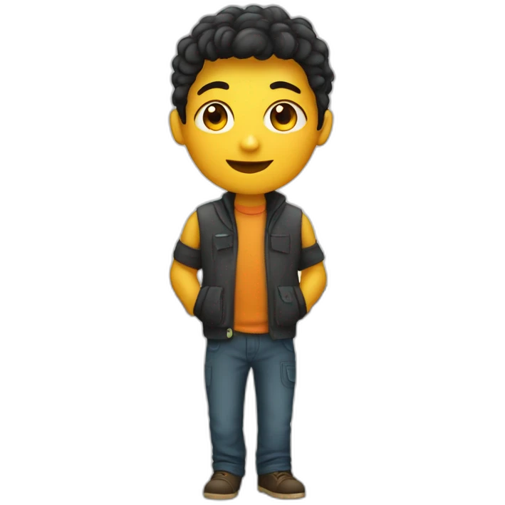 a young developer with computer emoji
