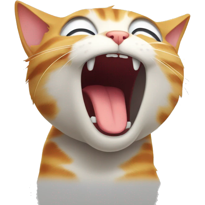 cat yawn emoji