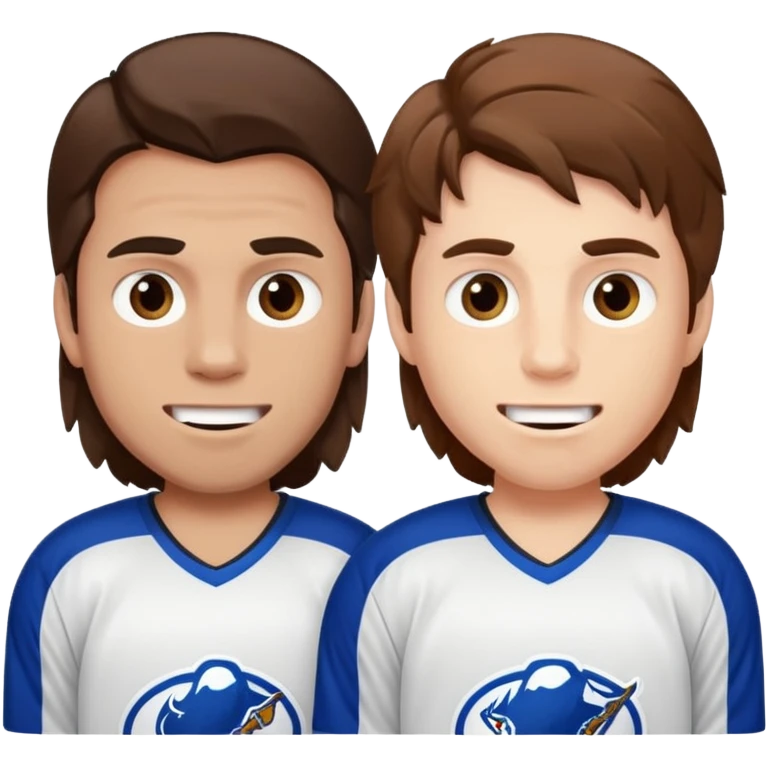 Ice Hockey brothers long hair missing teeth  emoji