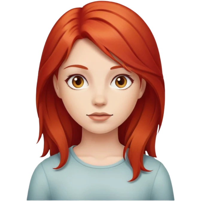 Red hair girl emoji