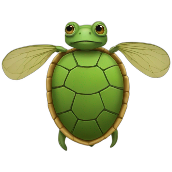 moustique qui porte une tortue emoji