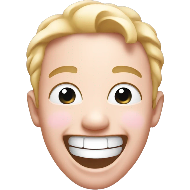 Light pink laughing emoji  emoji