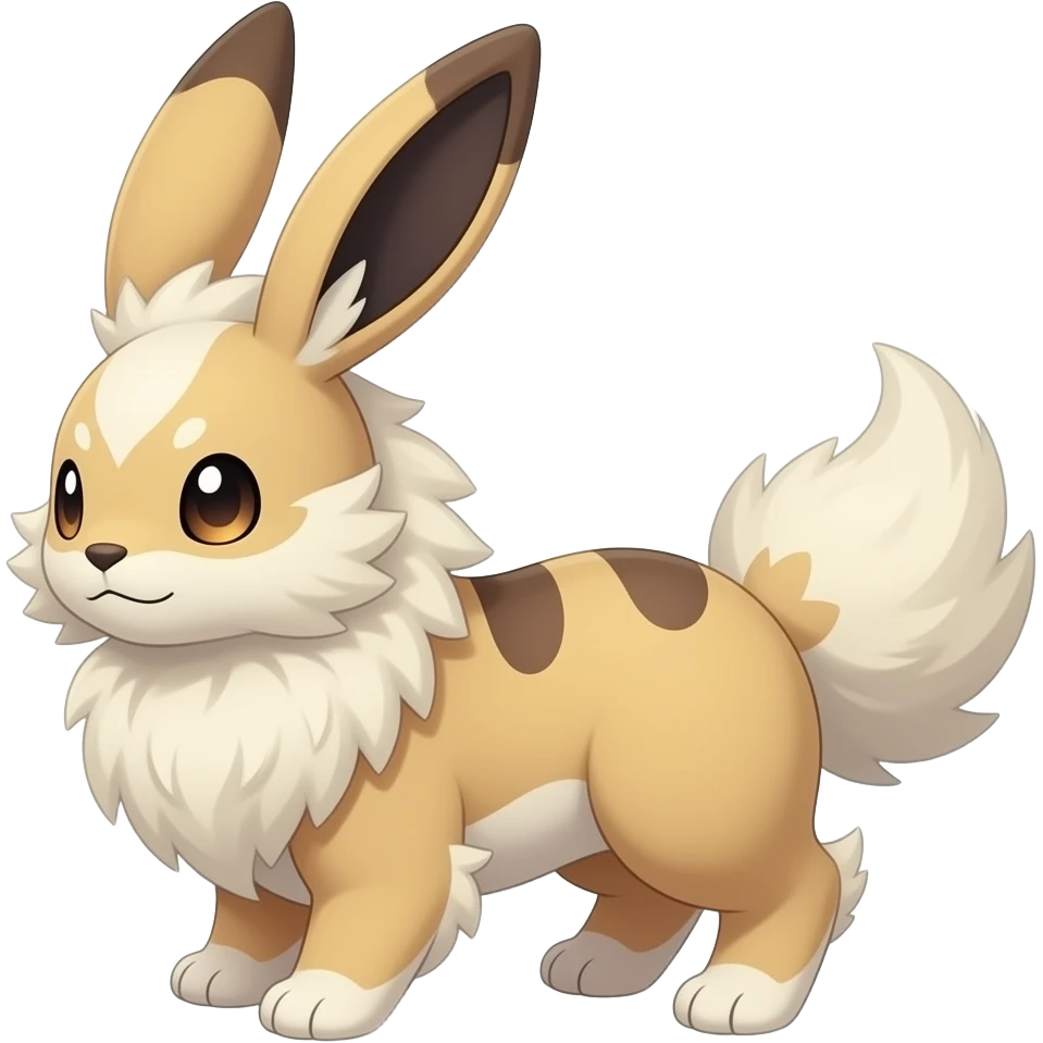 Trico-Buneary-Mudsdale-Jackalope-fusion-hybrid-animal-creature with long ears emoji