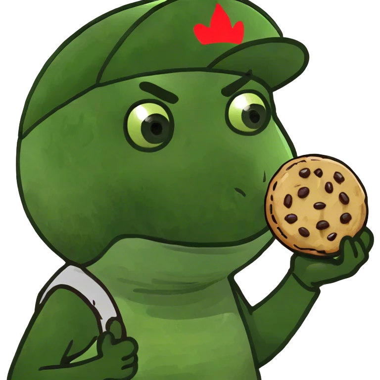 Boy licking a cookie emoji