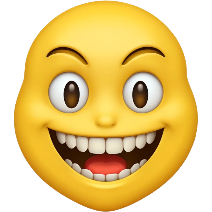 Weird creepy smile emoji emoji