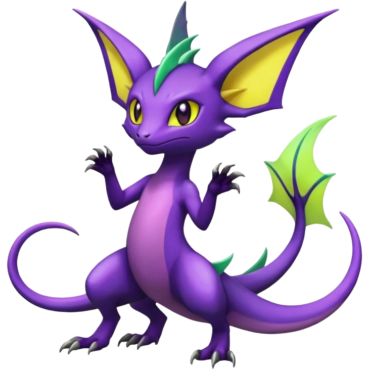 Shiny Salandit-Noivern-Espeon-Hybrid (Full body) emoji