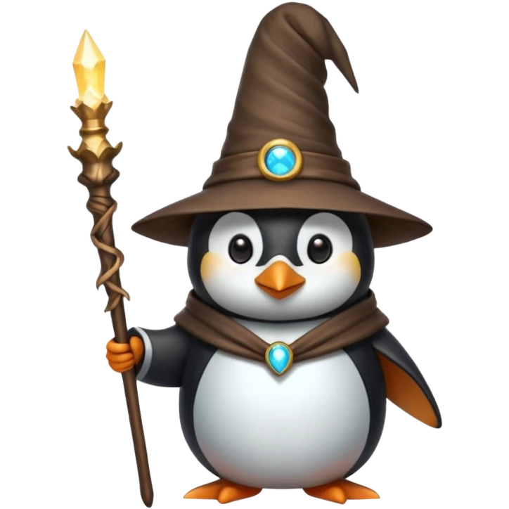 Penguin Wizard emoji