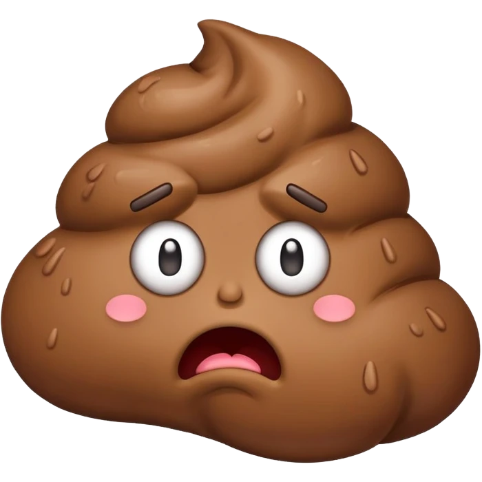 нарисуй недовольную какашку emoji