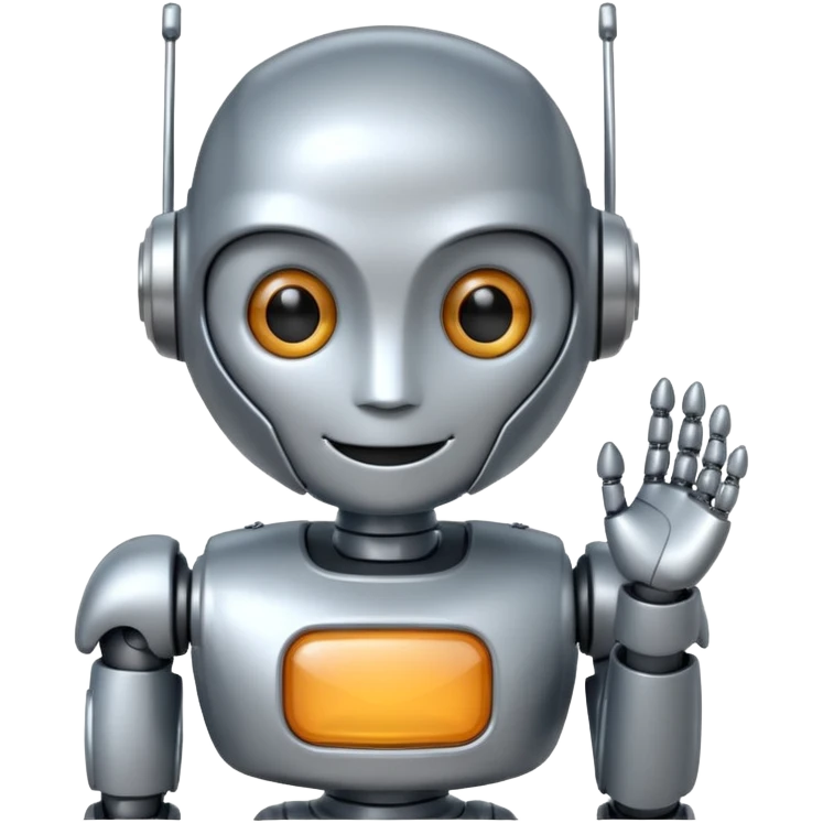 Cute Robot assistant emoji