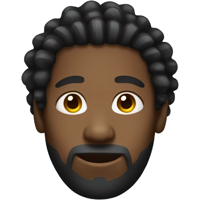black man-dread locks-no facial hair emoji