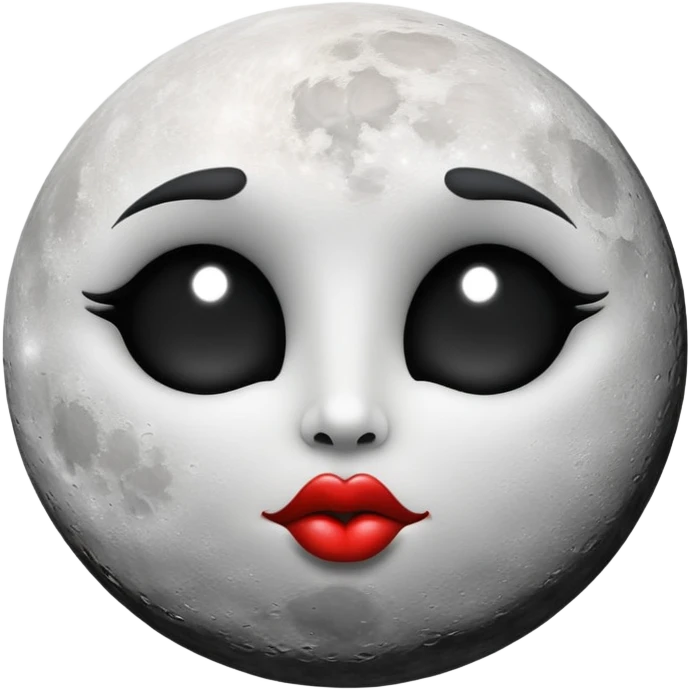 full moon kissing dark moon emoji