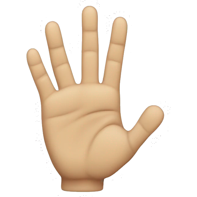 Hand ist flach und der Mittelfinger zeigt 90 Grad nach vorne  emoji